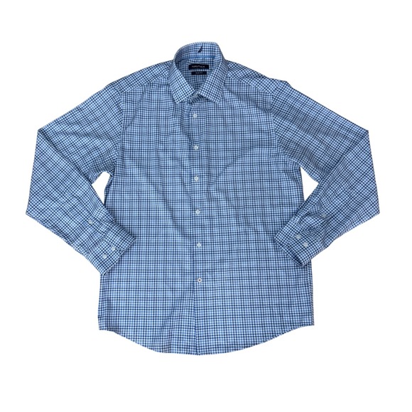 Nautica Other - Nautica Button Down Shirt Mens Medium Slim Fit Gingham Long Sleeve Blue